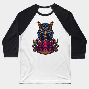 Owl Design Baseball T-Shirt